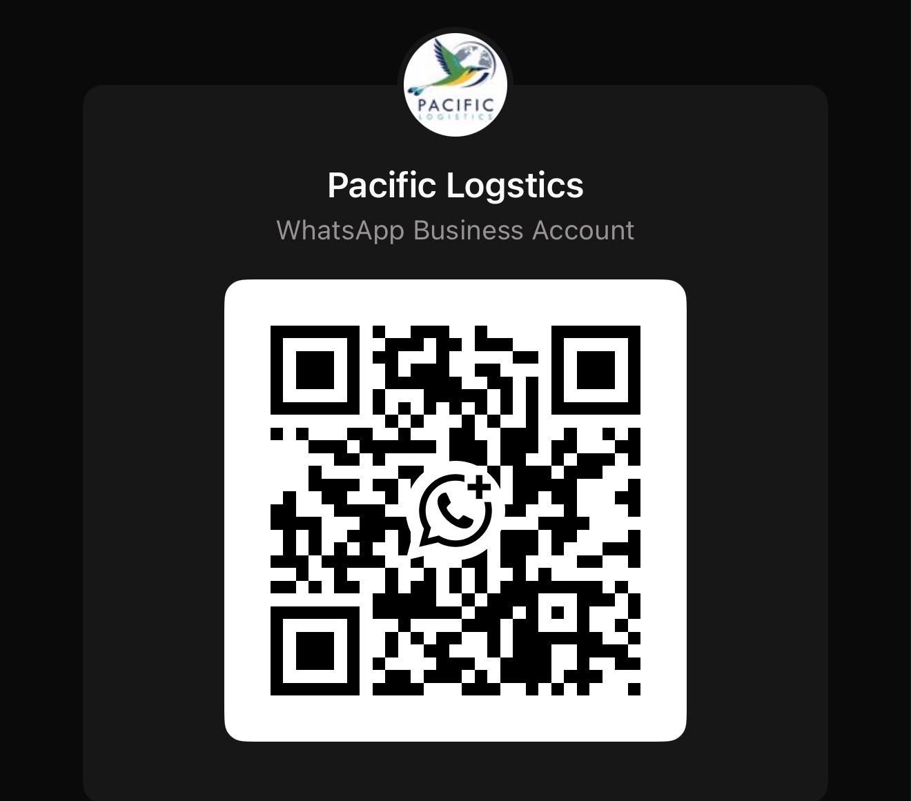 Código QR de WhatsApp de Pacific Logistics